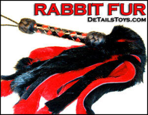 details toys rabbit fur bunny flogger