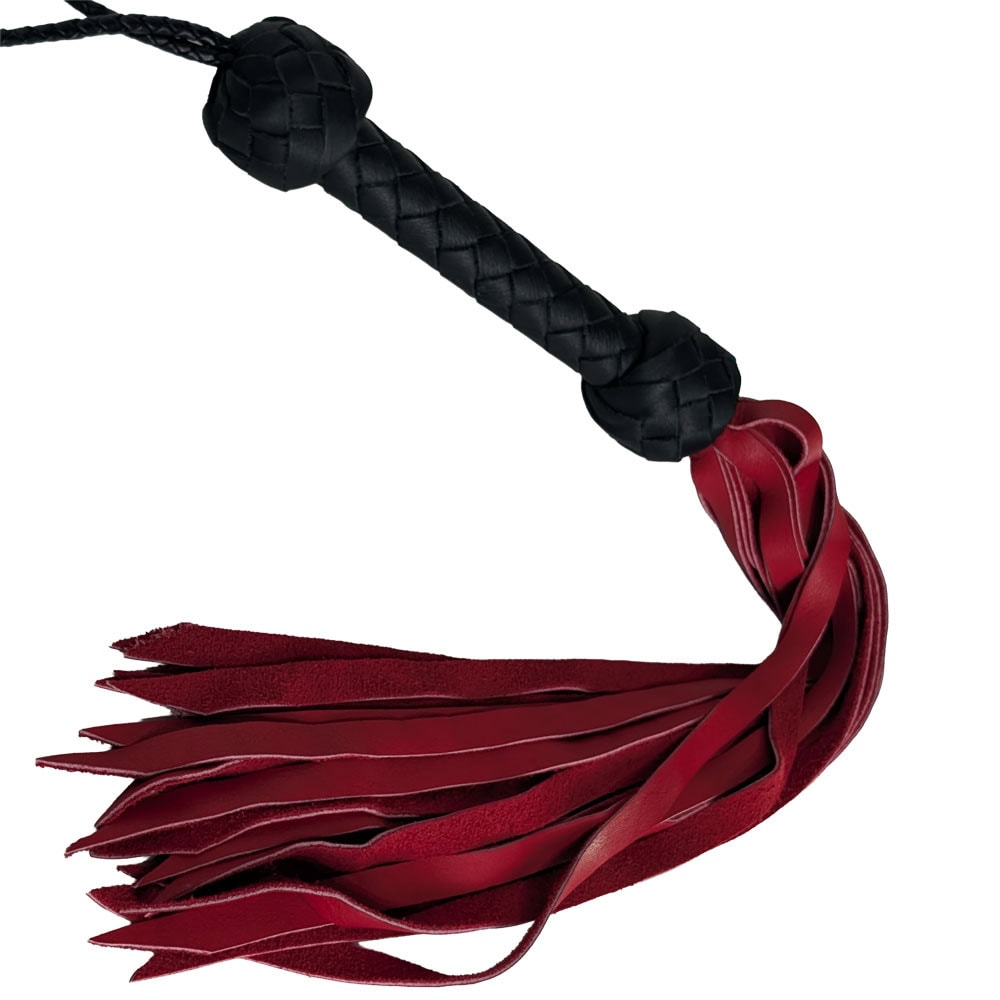 Medium Intensity Floggers 15 Red Moose Single Medium Flogger - Black Handle - 260059a