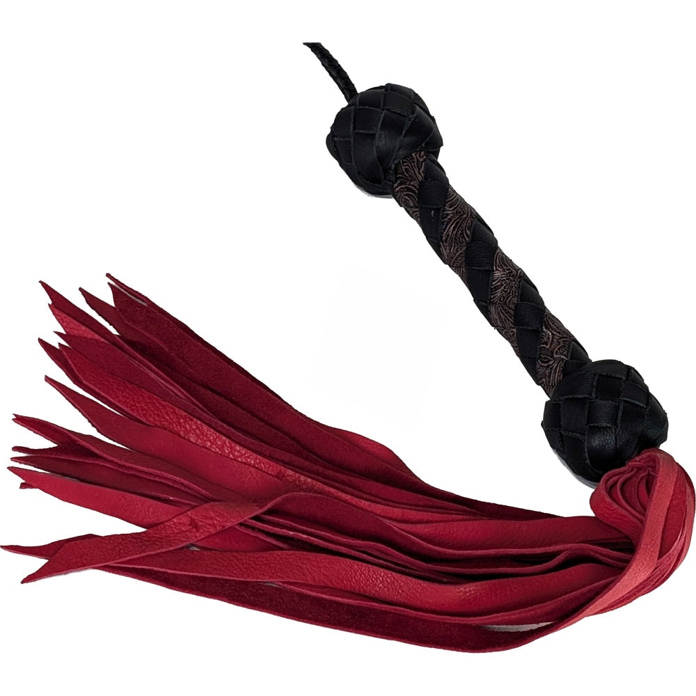 Medium Intensity Floggers 13 Red Moose Single Short Flogger - Copper & Black Handle - 260060